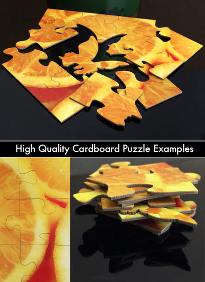 Example of cardboard puzzles