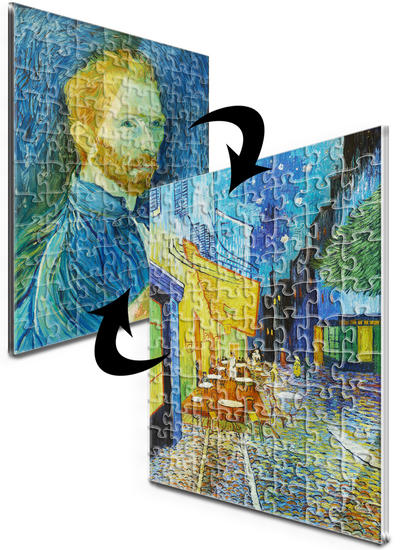 12x16 Jigsaw-Cut with 88 Pieces Custom 2-Sided Acrylic Puzzle