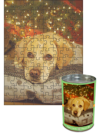12x16 Jigsaw-Cut with 88 Pieces Custom Puzzle