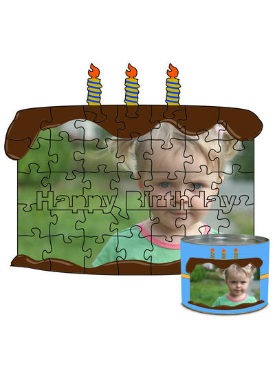 8x10 Birthday Cut Predesigned Puzzle