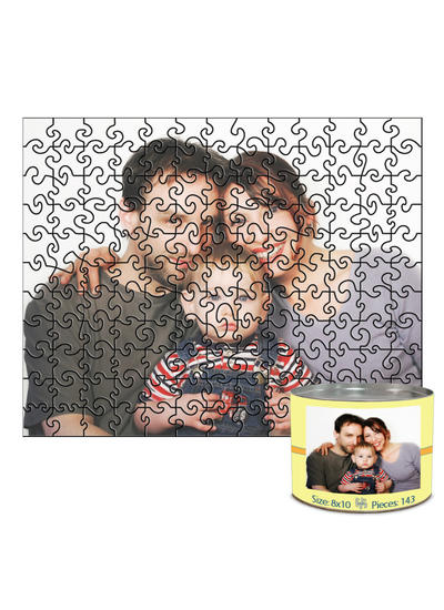 8x10 Swirl-Cut with 143 Pieces Custom Puzzle