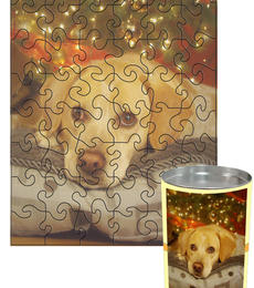 12x16 Swirl-Cut with 48 Pieces Custom Puzzle