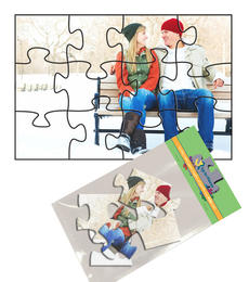 4x6 Jigsaw-Cut with 12 Pieces Custom Puzzle