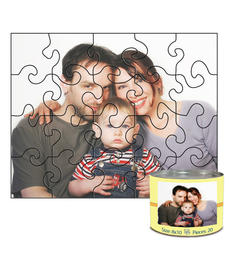8x10 Swirl-Cut with 20 Pieces Custom Puzzle
